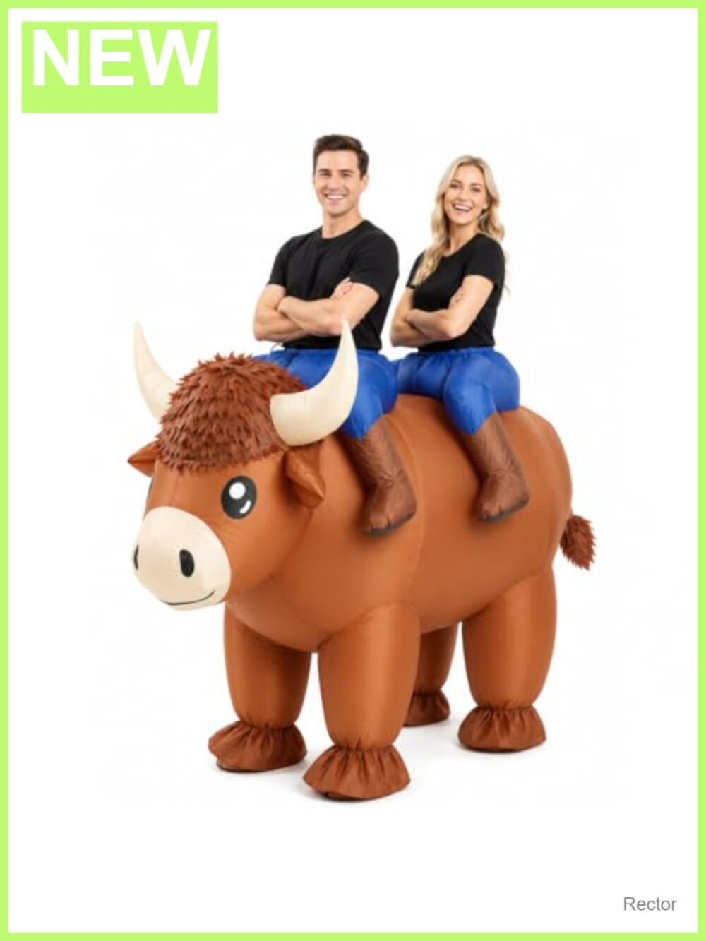 2 Person Inflatable Highland Cow Costume Adult Ride-On Cosplay